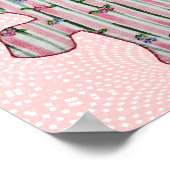 Niedliche Country Style Pink Elephant Baby Girl Poster (Ecke)