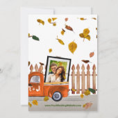 Niedliche Coupé Dusche Fall in Liebe Foto Bridal Einladung (Rückseite)