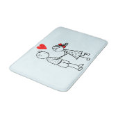 Niedliche Couple Bath Mat Badematte (Schrägansicht)