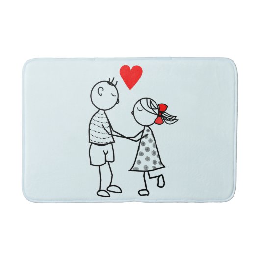 Niedliche Couple Bath Mat Badematte (Vorderseite)