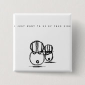 Niedliche Couple Bunny Button | Seien Sie auf Ihre (Vorderseite)