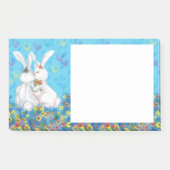 Niedliche Couple Bunny Post-it®-Notizen Post-it Klebezettel (Vorderseite)