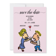 Niedliche Couple Colorful Original Cartoon Artwork