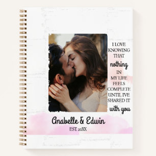Niedliche Couple Custom Foto Journals Notizblock