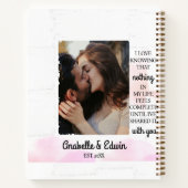 Niedliche Couple Custom Foto Journals Notizblock (Rückseite)