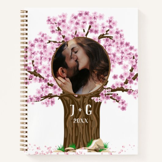 Niedliche Couple Custom Foto Journals Notizblock (Vorderseite)