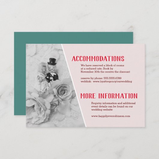 Niedliche Couple Event-Umschließungskarte Einladung (Vorne/Hinten)