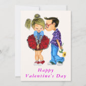 Niedliche Couple Liebe Funny Valentine Day Card (Rückseite)