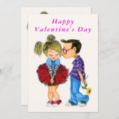 Niedliche Couple Liebe Funny Valentine Day Card (Vorne/Hinten)