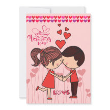 Niedliche Couple Liebe Happy Valentine Day Card
