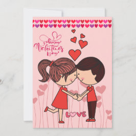 Niedliche Couple Liebe Happy Valentine Day Card Feiertagskarte