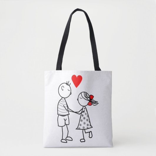 Niedliche Couple Liebe Totasche Romantik Tasche (Vorderseite)