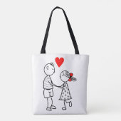 Niedliche Couple Liebe Totasche Romantik Tasche (Rückseite)