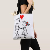 Niedliche Couple Liebe Totasche Romantik Tasche (Von Nahem)