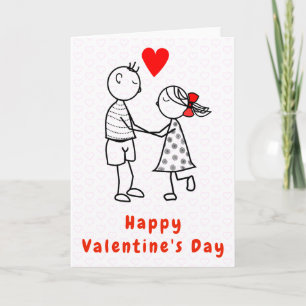 Niedliche Couple Romantic Valentine's Day Card Karte