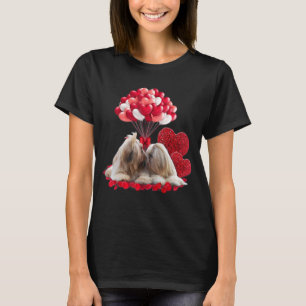 Niedliche Couple Shih Tzu Valentine's Day Hunde Li T-Shirt