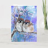 Niedliche Couple Sparrows Vatertag Card Karte (Rückseite)