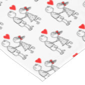 Niedliche Couple Tableclout Tischdecke (Schrägansicht)