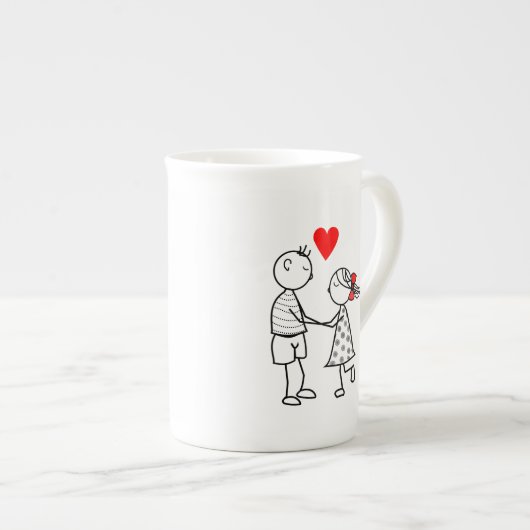 Niedliche Couple Tasse - individuell einstellbar (Vorderseite Rechts)