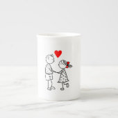 Niedliche Couple-Tasse Porzellantasse (Vorderseite)