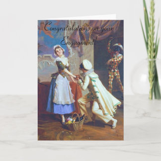 Niedliche Couple-Verlobung Karte