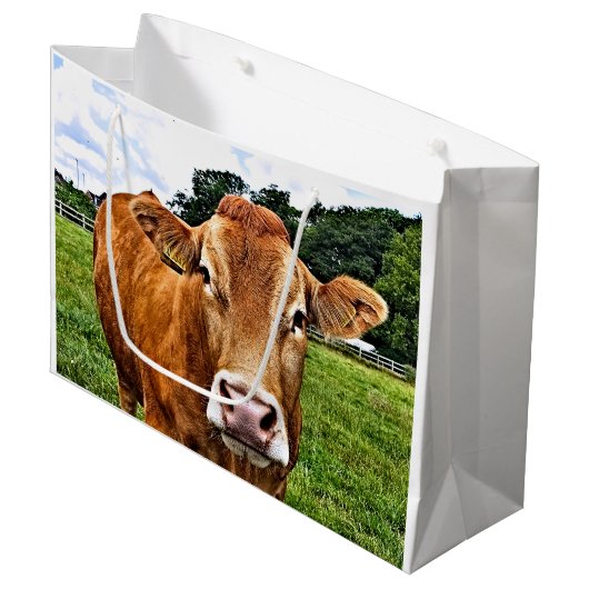 NIEDLICHE COW GROßE GESCHENKTÜTE (Vorderseite Schrägansicht)