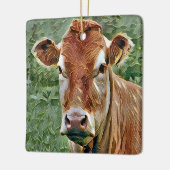 NIEDLICHE COW KERAMIKORNAMENT (Links)