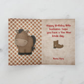 Niedliche Cowboy-Geburtstagskarte Karte (Innenseite)