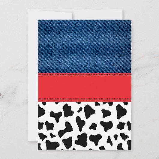 Niedliche Cowboy-Zwillinge laden ein Einladung (Rückseite)