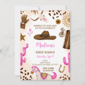 Niedliche Cowgirl Einladung (Vorderseite)