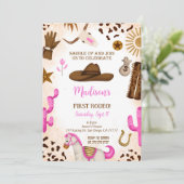 Niedliche Cowgirl Einladung (Stehend Vorderseite)