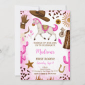 Niedliche Cowgirl Einladung (Vorderseite)