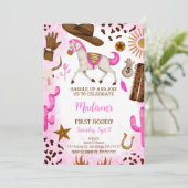 Niedliche Cowgirl Einladung (Stehend Vorderseite)