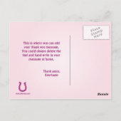 Niedliche Cowgirl Lasso Girl's danke Postcard Postkarte (Rückseite)