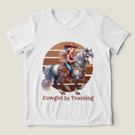 Niedliche Cowgirl-Schulung hinzufügen Tri-Blend Shirt