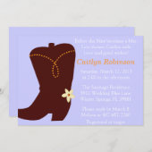 Niedliche Cowgirl-Stiefel-Brautparty-Einladung Einladung (Vorne/Hinten)