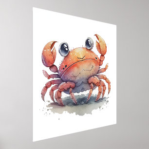 Niedliche Crab Foil Print Foliendrucke