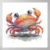 Niedliche Crab Foil Print Foliendrucke (Vorderseite)