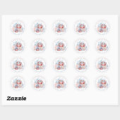 Niedliche Crab Round Address Stickers (Blatt)