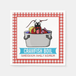 Niedliche Crawfish Boil Family Wiedersehen Meeresf Serviette