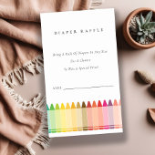 Niedliche Crayon Fun Rainbow Diaper Raffle Baby Du Begleitkarte