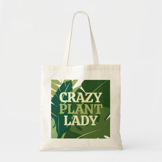 Niedliche Crazy Pflanze Lady Pflanze Liebhaber Tragetasche (Vorne)