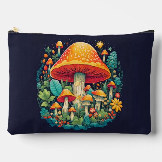 Niedliche Creative Mushroom Illustration Zubehörtasche (Vorderseite)