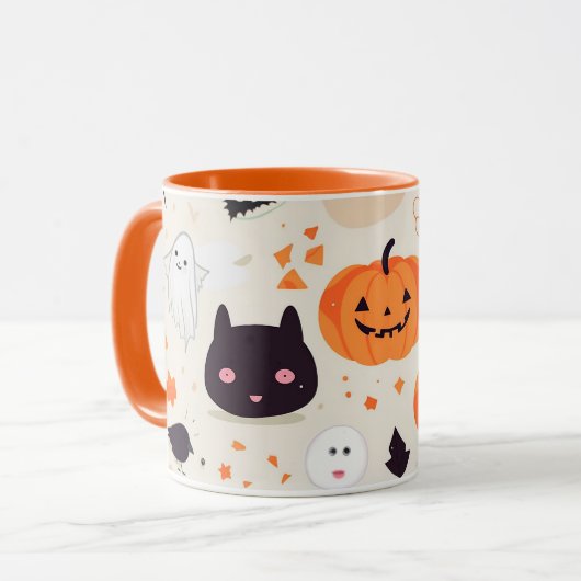 Niedliche Creepy Critters Halloween-Leckerei Tasse (Vorderseite Links)