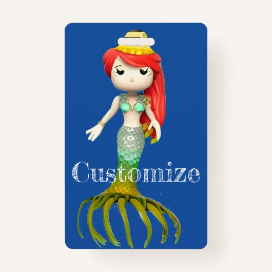 Niedliche Creepy Mermaid Hexe Thunder_Cove Ausweis (Vorderseite)