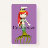 Niedliche Creepy Mermaid Hexe Thunder_Cove Ausweis (Rückseite)