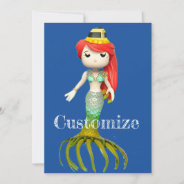 Niedliche Creepy Mermaid Hexe Thunder_Cove Einladung