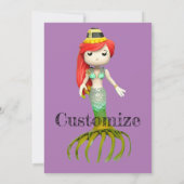 Niedliche Creepy Mermaid Hexe Thunder_Cove Einladung (Rückseite)