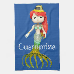 Niedliche Creepy Mermaid Hexe Thunder_Cove Geschirrtuch
