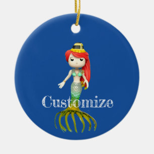 Niedliche Creepy Mermaid Hexe Thunder_Cove Keramik Ornament
